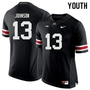 Youth Ohio State Buckeyes #13 Tyreke Johnson Black Nike NCAA College Football Jersey Discount UED6344HC